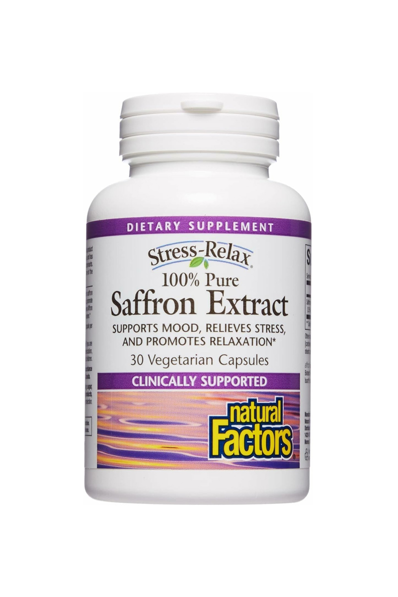 کپسول گیاهی آرامبخش عصاره زعفران Natural Factors - بسته ۶۰ عددی