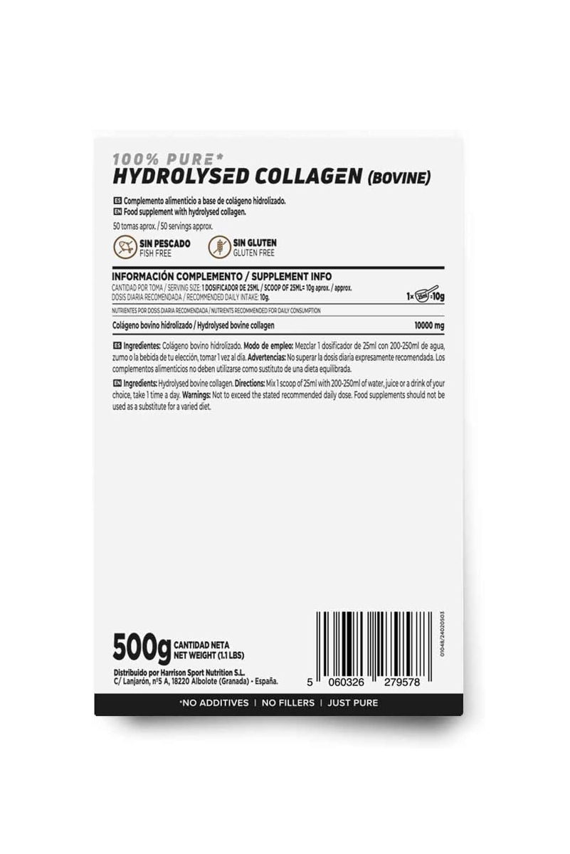 پودر کلاژن هیدرولیز شده گاوی HSN - حجم ۵۰۰ گرم
