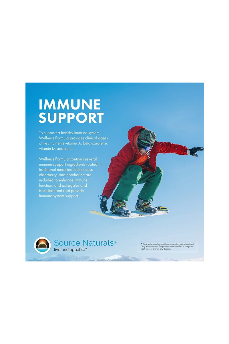 مکمل غذایی و تقویت کننده سیستم ایمنی Wellness برند Source Naturals - بسته 240 عددی - Image 3