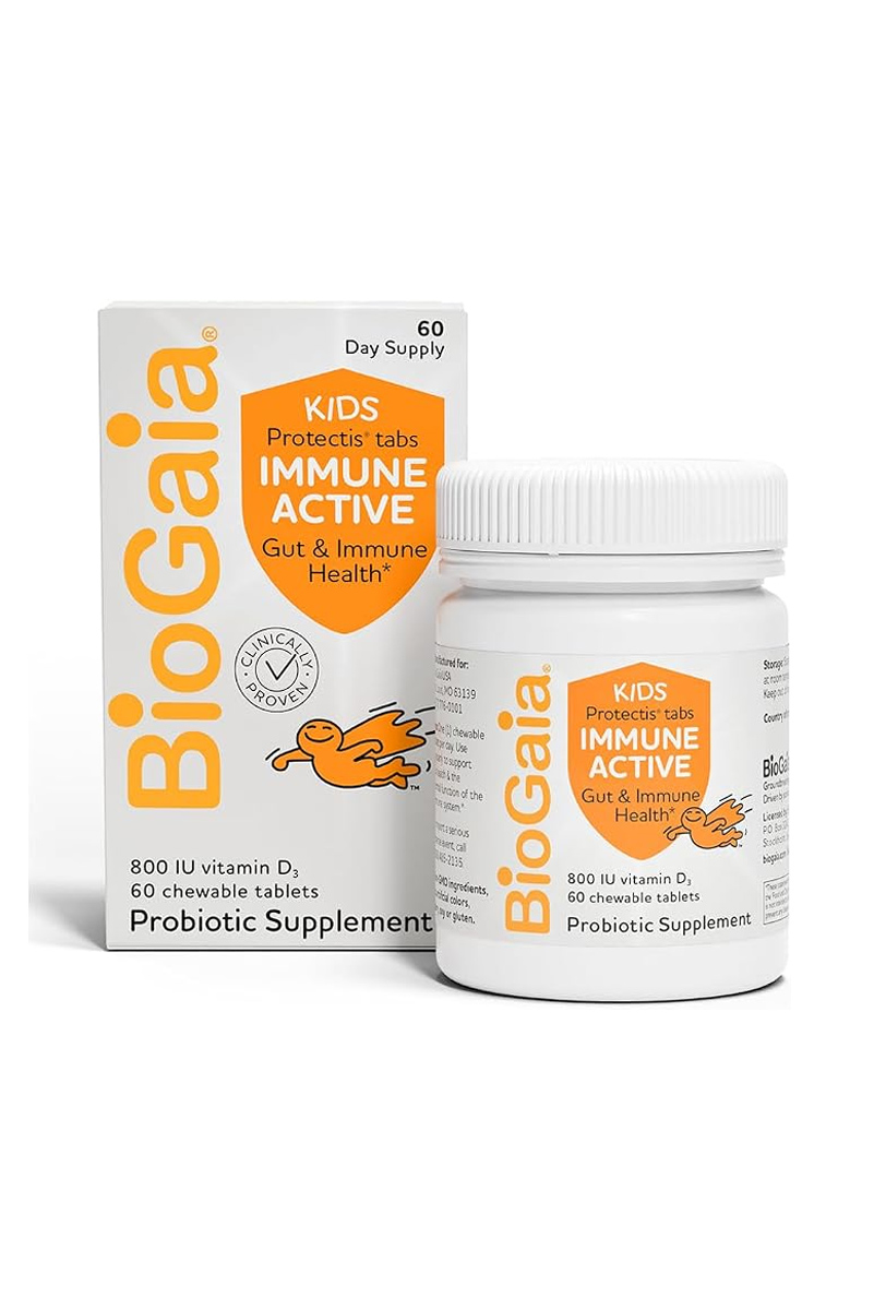 قرص جویدنی پروبیوتیک + ویتامین D مناسب کودکان BioGaia - بسته ۶۰ عددی