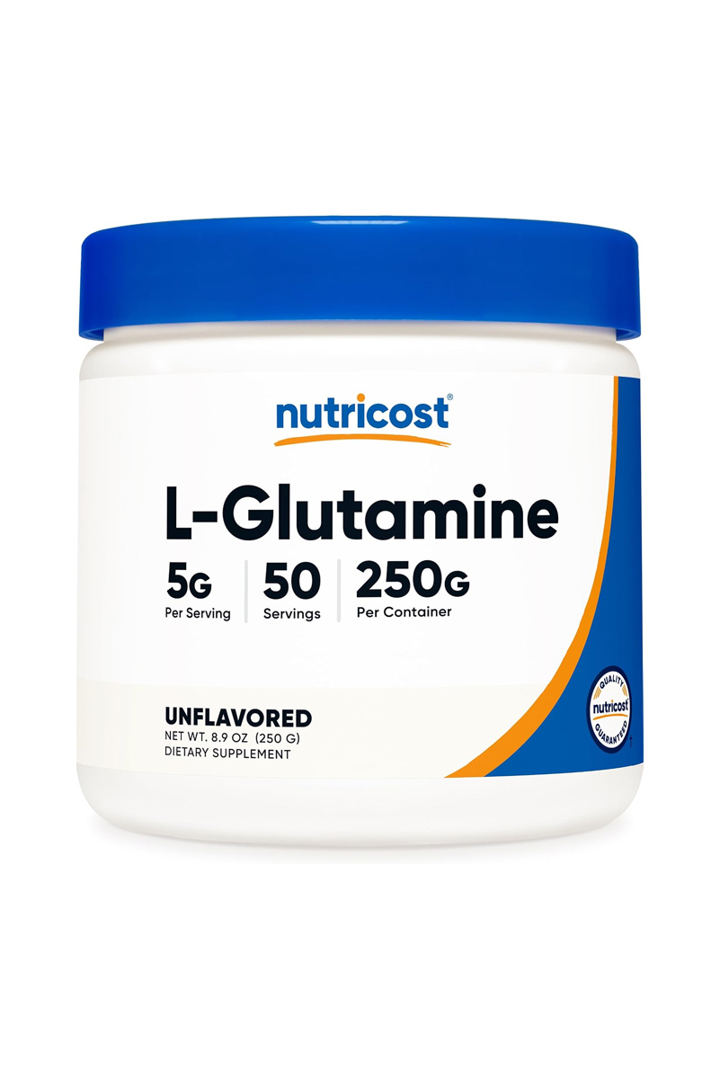 پودر ال-گلوتامین Nutricost مقدار ۲۵۰ گرم