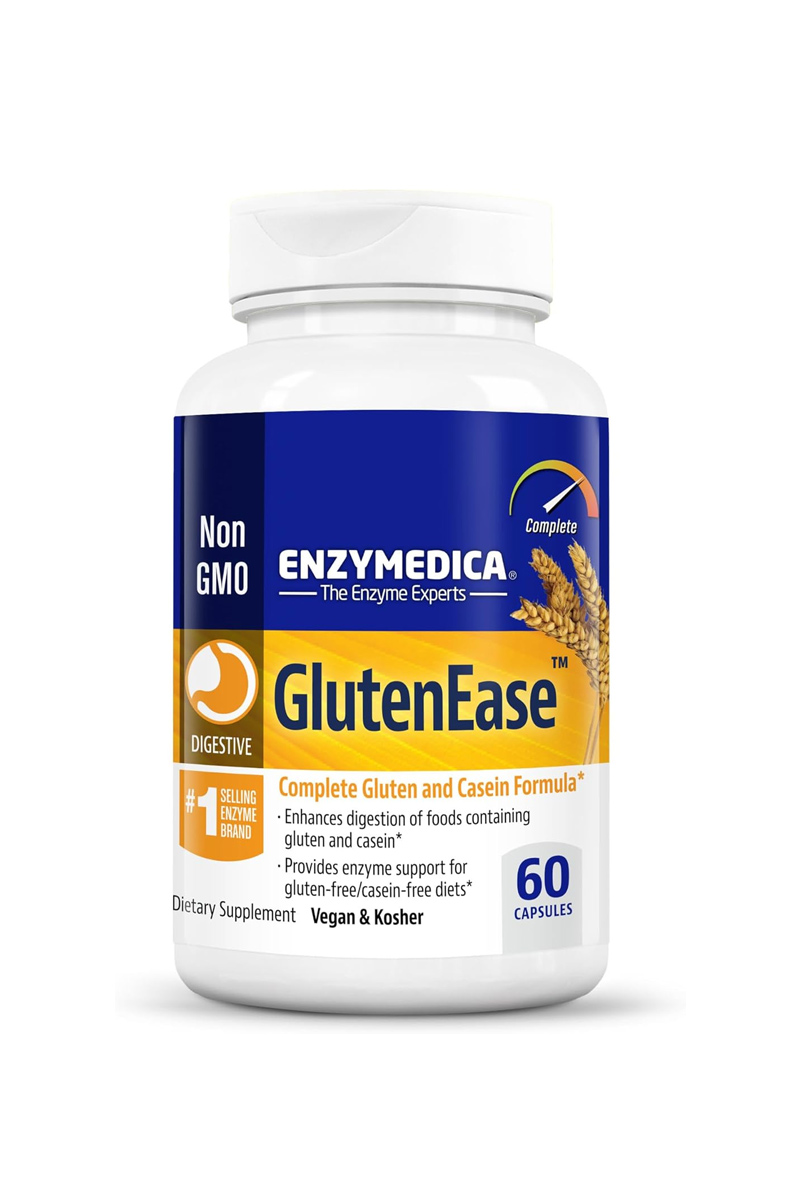 کپسول آنزیم گوارشی GlutenEase برند Enzymedica کمک به هضم گلوتن و کازئین
