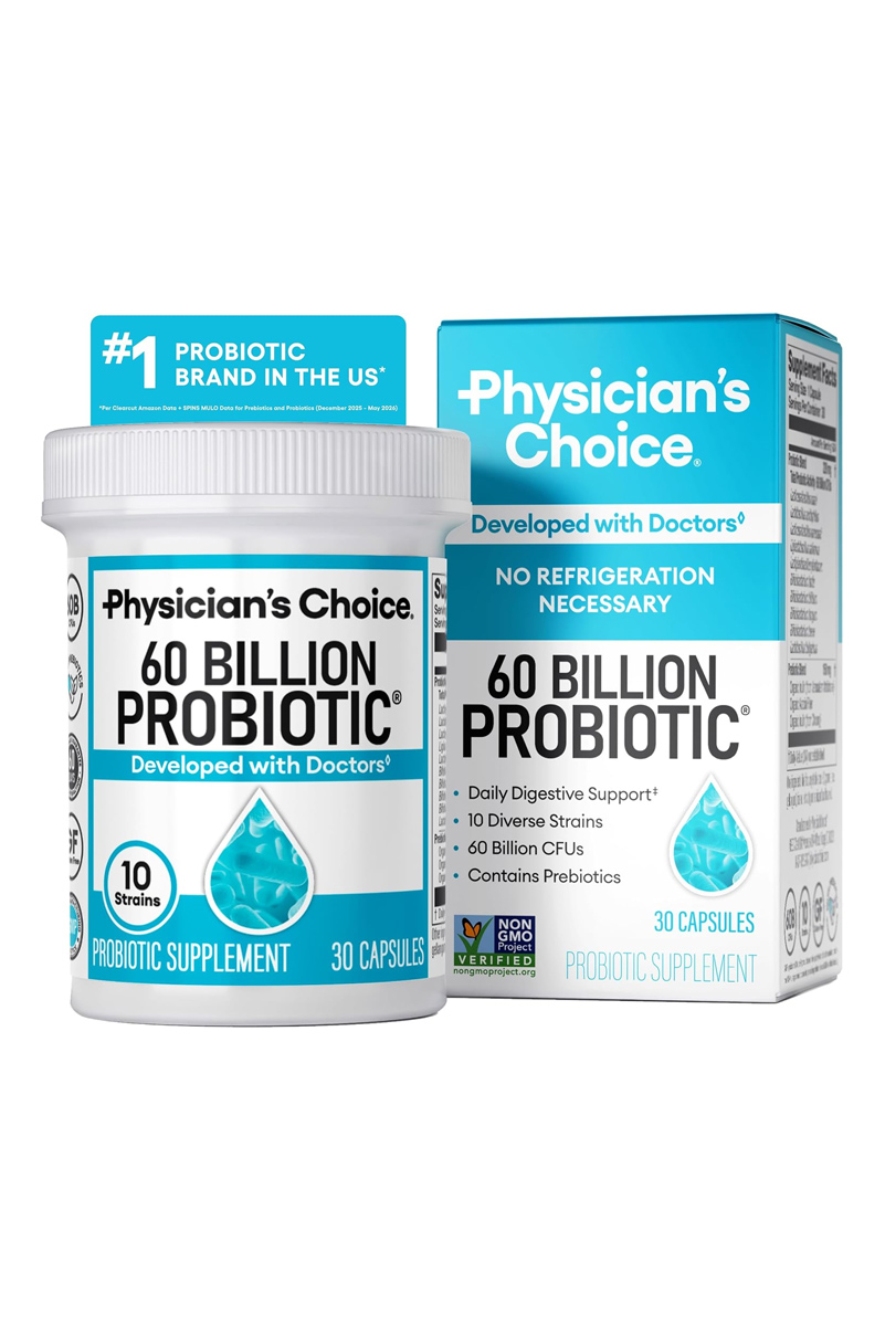 کپسول پروبیوتیک 60Billion CFU برند Physician's CHOICE - بسته ۳۰ عددی