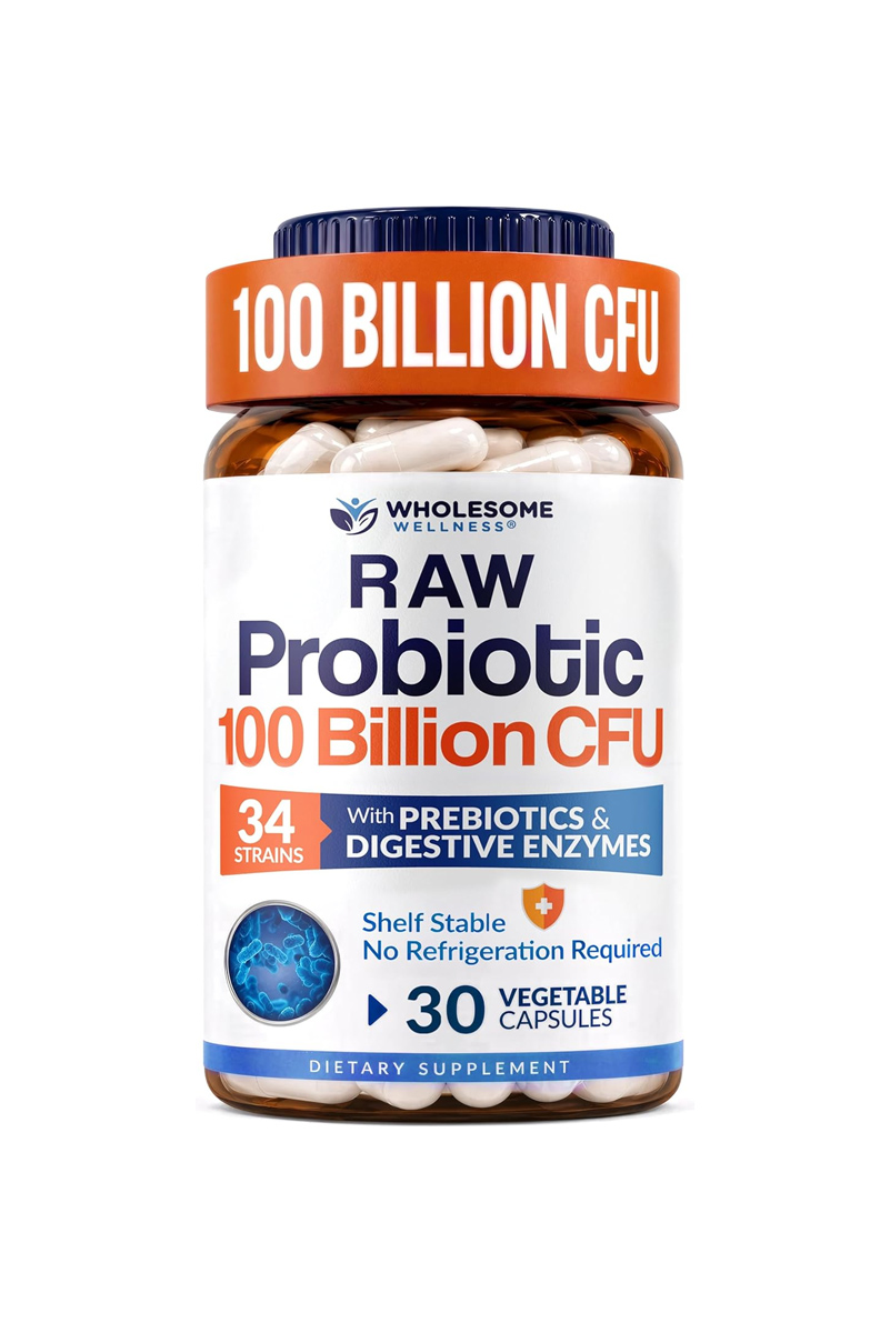 کپسول گیاهی پروبیوتیک 100Billion CFU برند Wholesome Wellness - بسته ۳۰ عددی